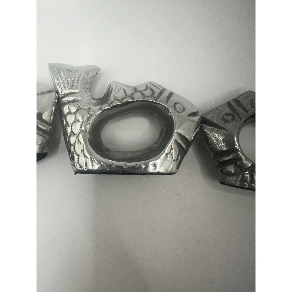 Set Of 4 Fish  Aluminum Napkin Holders